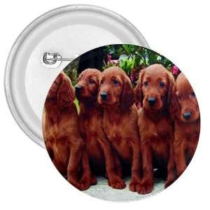 Irish Setter Puppy Dog 2 3in Button E0695: Everything Else