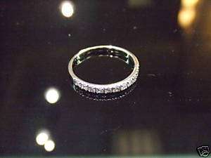  Ring 14k White Gold Ring Diamond Anniversary Band SIZE 7.75  