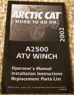 ARCTIC CAT 2002 ATV WINCH OPERATORS MANUAL/PARTS LIST