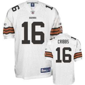 Joshua Cribbs Jersey: Reebok Authentic White #16 Cleveland Browns 