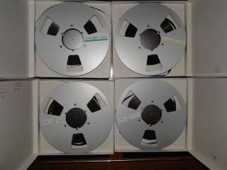   Recording Reels ½ ANALOG Tape.lot of (4) in White Boxes  