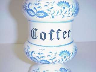ARNART JAPAN BLUE ONION COFFEE CANISTER BLUE & WHITE  