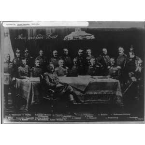   emperor,1859 1941,seated at table with his councillors