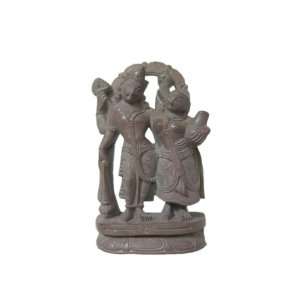   Divine Couple Shiva Parvati Stone Statue 4 Inch: Home & Kitchen