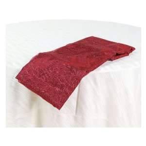   Cognac Library Red Sheer Glitter Fabric Overlays 120
