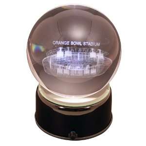  MIAMI Orange Bowl Etched Muscial Crystal Ball Kitchen 