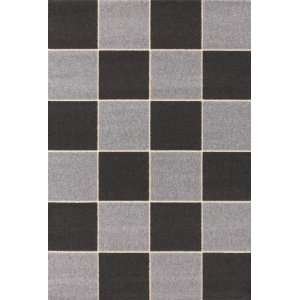  Rugs USA Contemporary Checkers 6 6 x 9 6 charcoal Area 