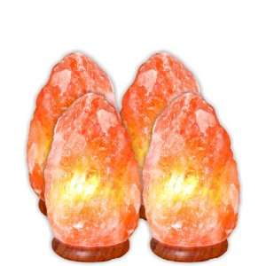  Pack of 4 Salt Lamp Super Natural Ionic Therapy , Each 7~10 Lbs , Free