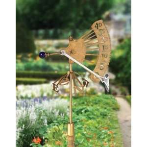   Wind Gauge Brass   Measures Wind Speed and Direction: Everything Else