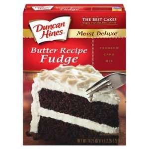 Duncan Hines Moist Deluxe Butter Recipe Fudge Premium Cake Mix 19 oz 
