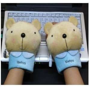  Cute Animal Teddy Bear USB Heated Warmer Glove Health 