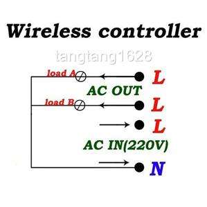 AC 220V 2CH Wireless Receiver Remote controller Switch  