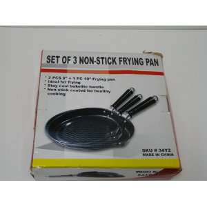  Set of 3 Non stick Frying Pans 