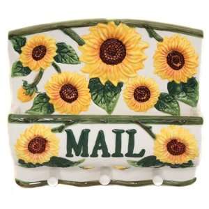   Sunflower Collection Wall Hanging Mailbox & Key Holder: Home & Kitchen