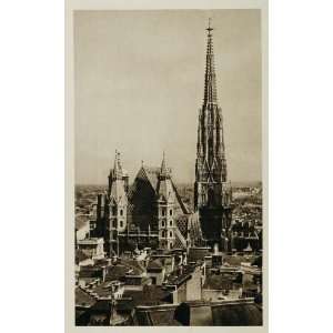   Spire Vienna Wien Austria   Original Photogravure