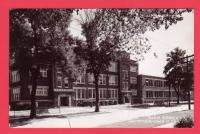 c1950 Hampton Iowa Real Photo Postcard Showing the High School