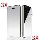 Mirror LCD Screen Front & Back Protector For Apple Iphone 4G 4GS 