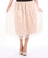 Flowery Lace Ballerina Tutu Tulle Long Skirt: 2 Colors  