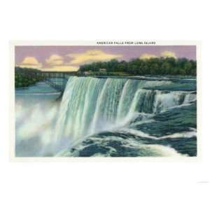  Niagara Falls, New York   Luna Island View of American Falls 