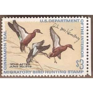  Postage Stamp Migratory Bird Hunting Stamp Cinnamon Teal 