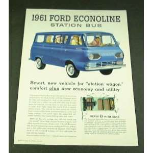  1961 61 Ford ECONOLINE STATION BUS VAN BROCHURE 