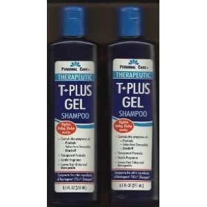  Therapeutic T+plus Gel Shampoo for Itchy,flaky Scalp 8.5oz ( 2 Pack