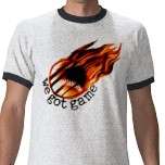 We Got Game with flaming baseball Tee Shirts by Studio16a