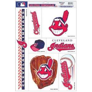 Cleveland Indians Decal Sheet Car Window Stickers Cling:  