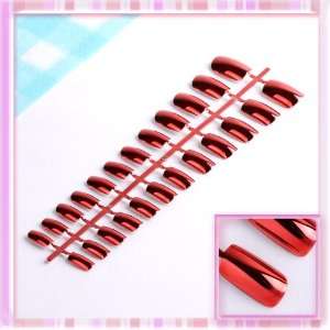 Lady Charming Red Short Design High Class Electroplate Nail Art Mirror 