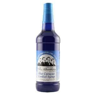  Fee Brothers Blue Curacao Cordial Syrup   32 oz: Kitchen 