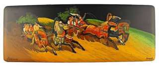 Troika is the famous carriage or sleigh pulled by three horses abreast 