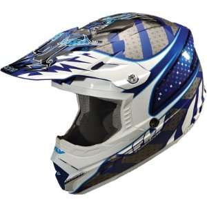  Fly Racing Trophy Lite Motocross Helmet Blue/White/Silver 