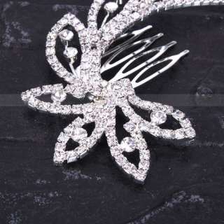 Beautiful Petal Style Bridal Rhinestone Copper Double Hair accessories 