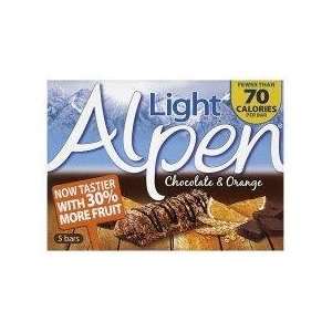 Alpen Light 5 Bars Chocolate And Orange 21 Gram   Pack of 6  
