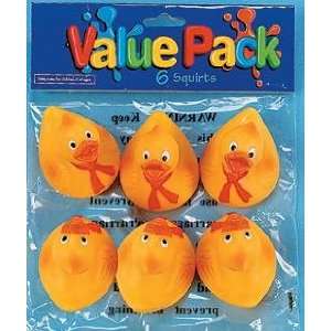  Rubber Ducky Squirts 6 Pack [Toy]: Everything Else