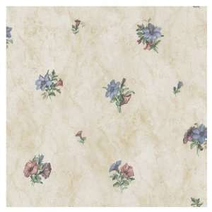  Brewster Wallcovering Taupe Pansy Toss Wallpaper UK1007 