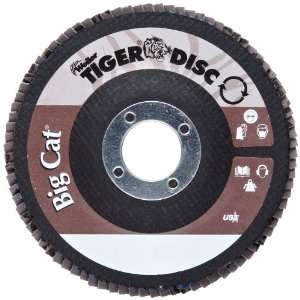 Weiler Big Cat High Density Abrasive Flap Disc, Type 27, Round Hole 