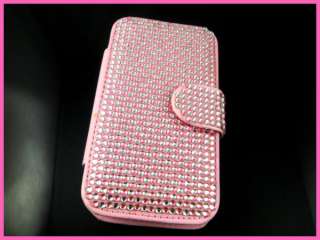Hellokitty Bling Flip Hard leather Cover Case for iPhone 3G 3GS Pink 