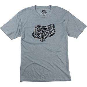  Fox Racing Evolve T Shirt   Large/Heather Blue Automotive