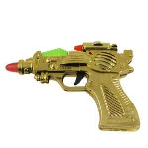   Gold Tone Shooting Sound Light Plastic Gun Toy Gift Toys & Games
