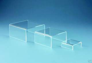 Lot of 3 Acrylic Risers Clear Jewelry Display NEW 1378S  