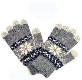 Touch Screen Phone Notebook Wool Blends Gray black Flakes Gloves 