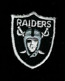 1980s Los Angeles Raiders patch NFL helmet logo  