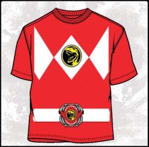 Mighty Morphin Power Rangers Red Costume T Shirt  