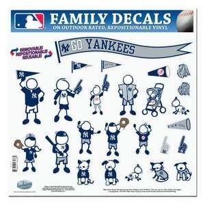  New York Yankees 11in x 11in Family Car Decal Sheet 