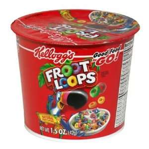 Kelloggs Fruit Loops Cereal In A Cup   12 Pack  Grocery 