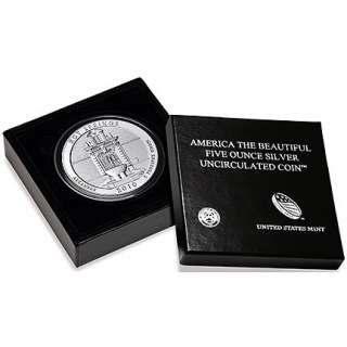 2010 P HOT SPRING 5 OZ FIVE OUNCE SILVER AMERICA THE BEAUTIFUL UNC 