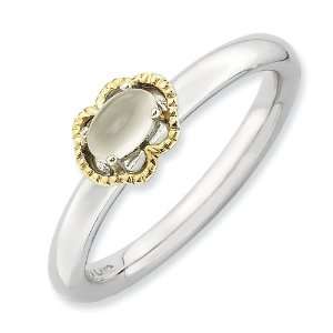   & 14k Stackable Expressions Moonstone Polished Ring Size 10: Jewelry