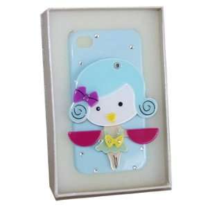 Fantasy product Iphone 4/4s Case 3D design angel with mirror Sky Blue
