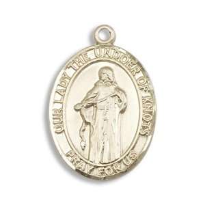  14kt Gold Our Lady of Knots Medal St. Mary Mother of God Jewelry